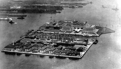 Leteck pohled na Ellis Island